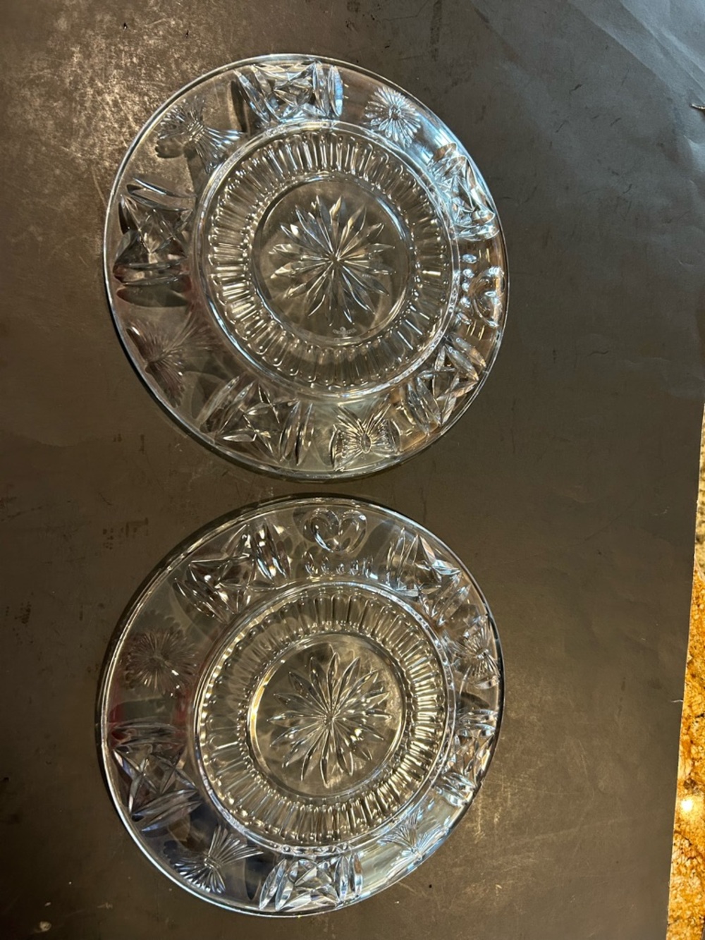 Waterford Crystal "MILLENIUM SERIES" 8" Lunch Salad Dessert Plates, SET OF 2 - Picture 4 of 6